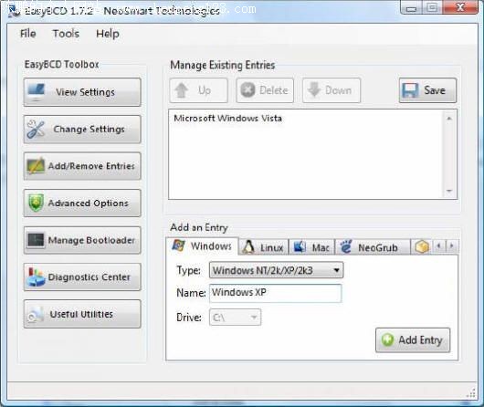 EasyBcd޸VistaXP˫