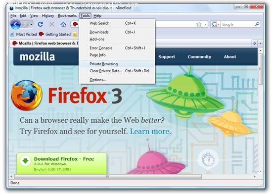 ͼFirefox 3.1˽